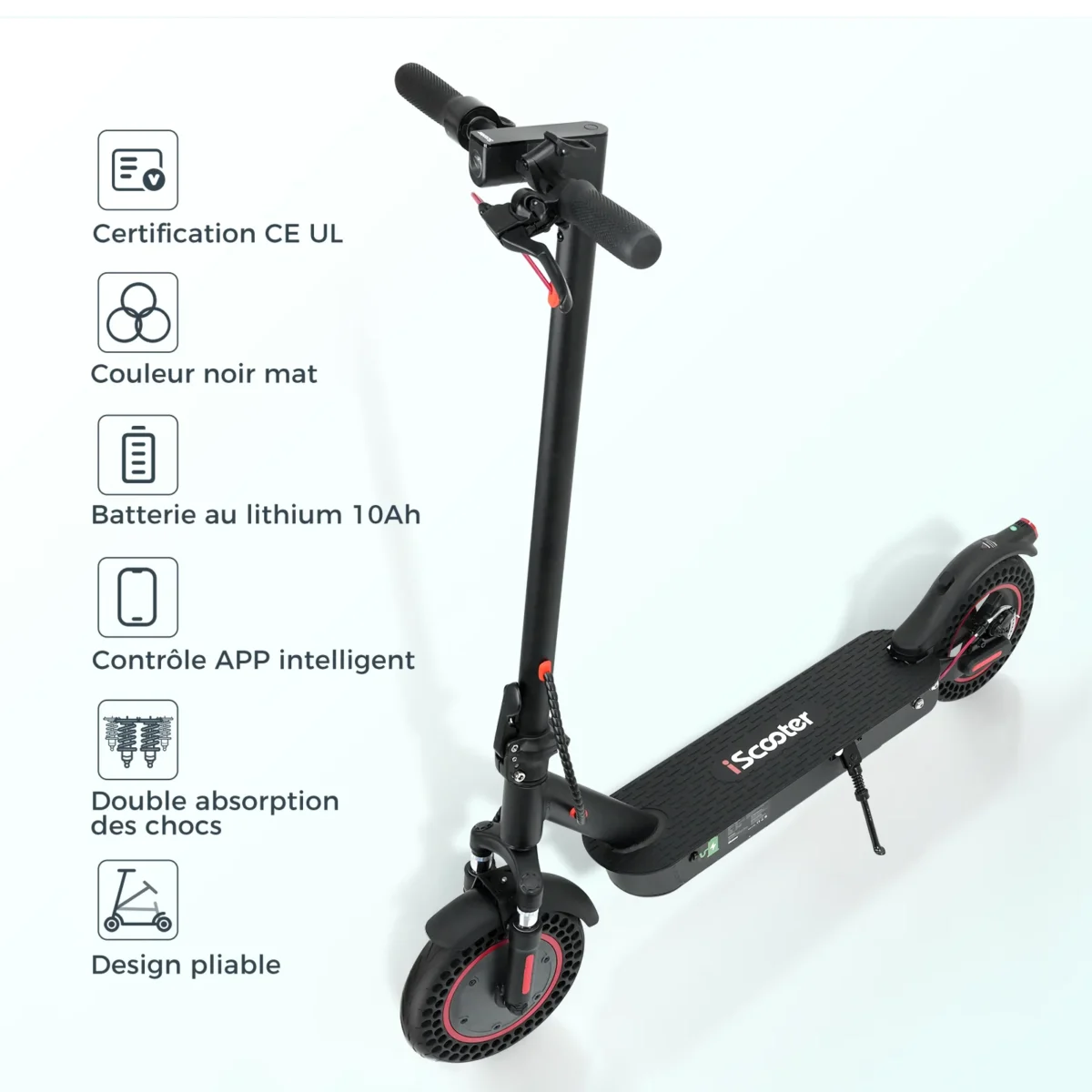 iScooter i9Max - Patinete eléctrico de 10 pulgadas - 500 W, 10 Ah, 35 km/h - Image 8
