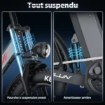 PHNHOLUN C6 PRO – Bicicleta eléctrica de doble suspensión - Batería de 48 V 17,5 Ah - Motor de 1000 W - Autonomía máxima de 120 km - Image 9
