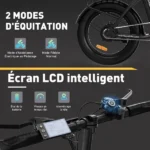 COLORWAY BK6G - Bicicleta eléctrica plegable de 20″ - 36 V, 12 Ah, 250 W - Negra - Image 7